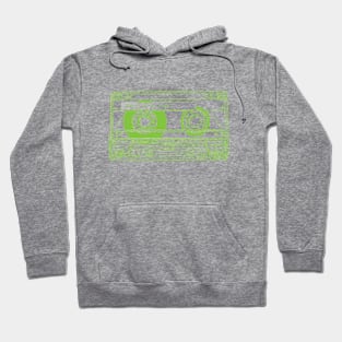 Cassette Tape (Yellow Green Lines) Analog / Music Hoodie